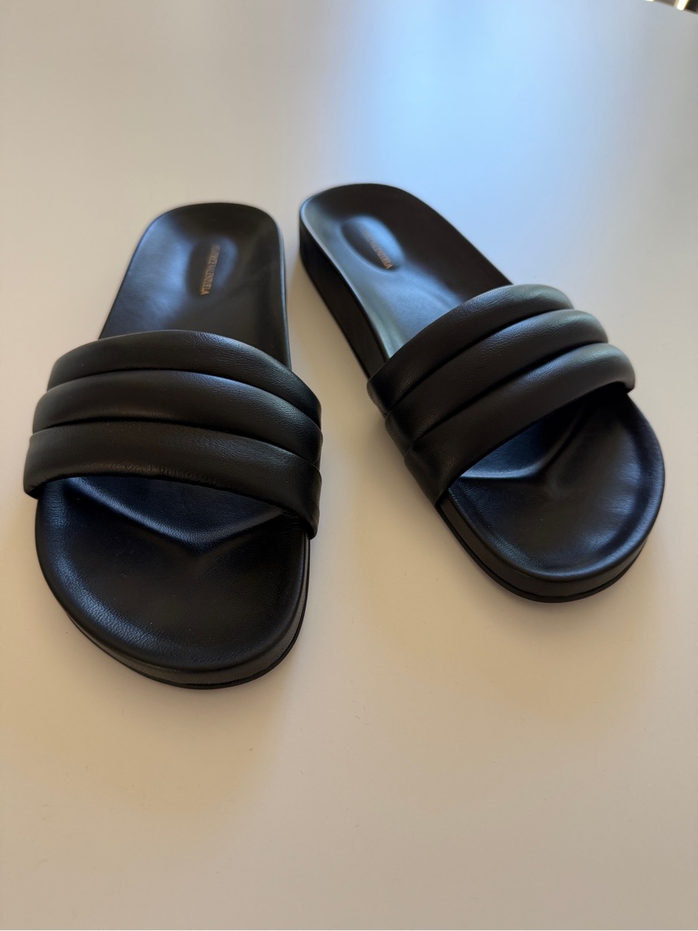 Beatrice Valenzuela Black Monocolor Slide Sandals Size 8 Women’s - Picture 3 of 10